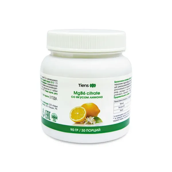 Mg B6 citrate со вкусом лимона "Тяньши"